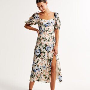 A&F Camille Puff Sleeve Midi Dress